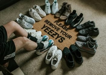 pair of assorted-colorways adidas shoes